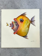 Migrantes - Original illustrations - 10x10 framed