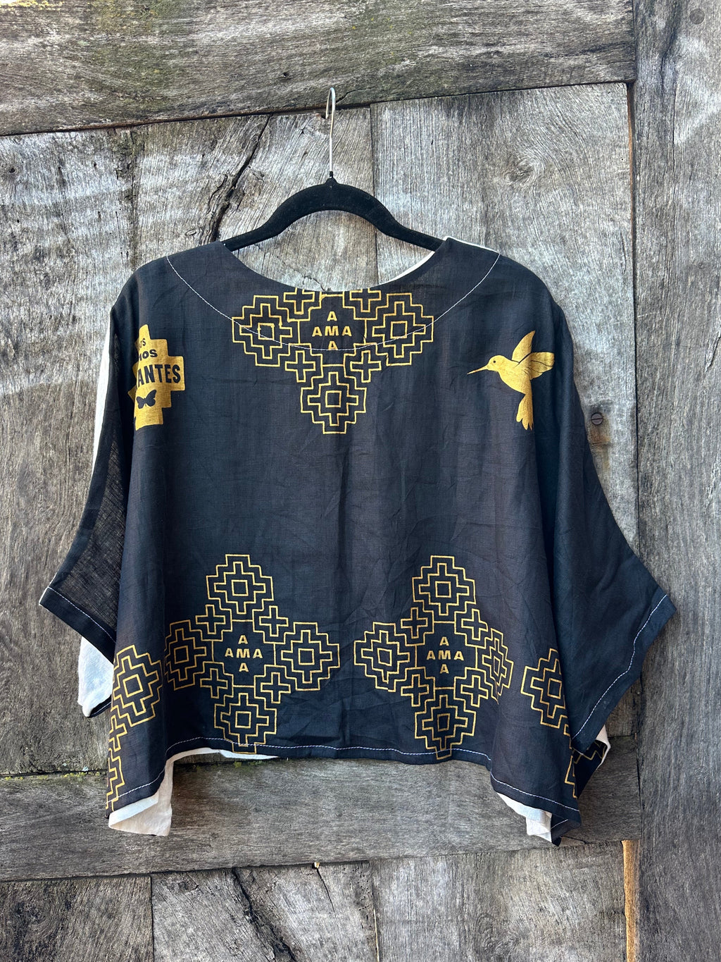 Screenprinted Draped Top • One Size Fits All