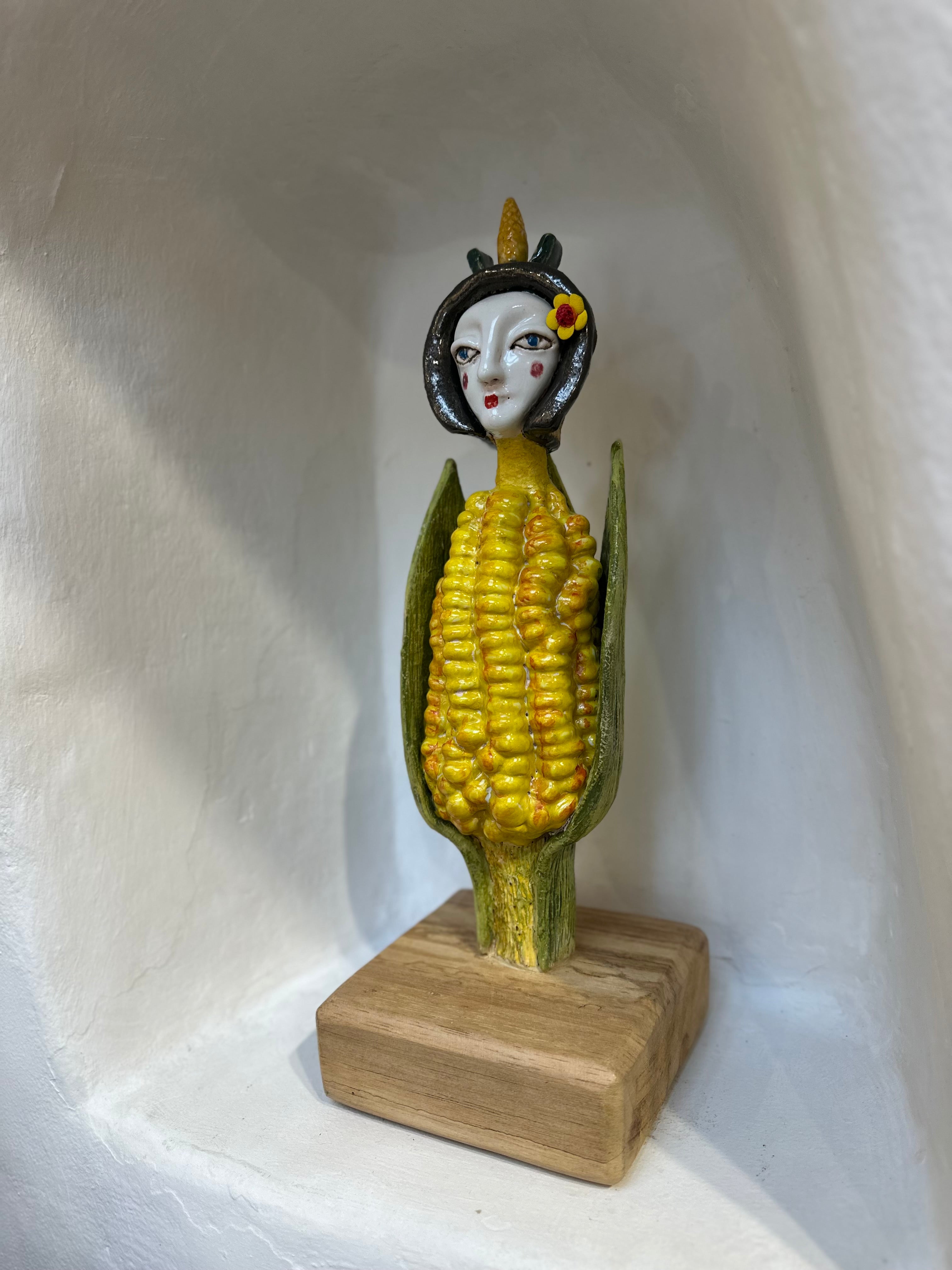 Corn Lady ~ Señora Maiz ~ Ceramic Sculpture