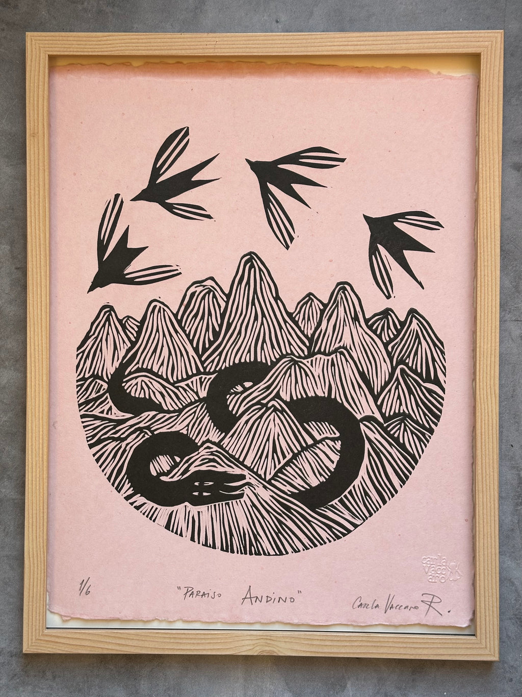 Paraiso Andino - Lino Print 11.5" x 15"