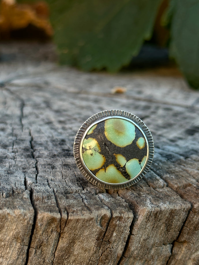 Blue Moon Turquoise ~ sterling silver ring - Size 7.5