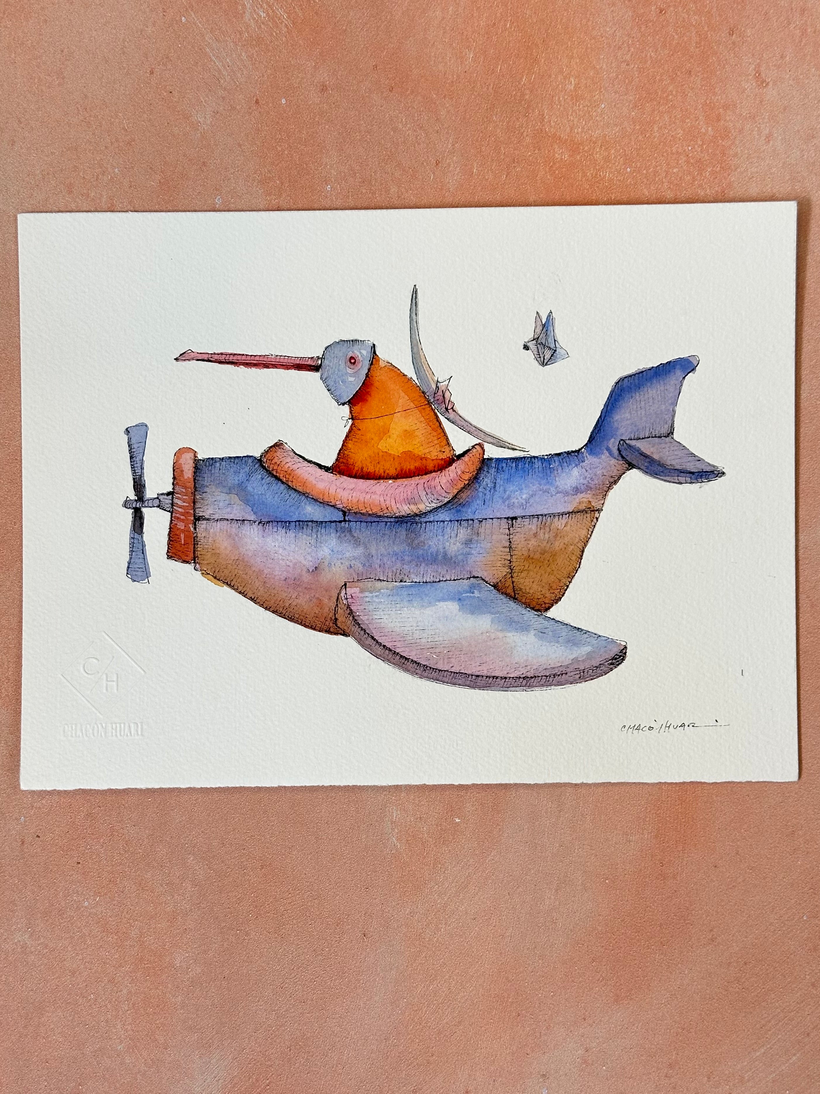 10x12 framed ~ Migrantes - Original illustrations