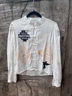 Kimono Silk Top - Screenprinted by Amapolay - Small