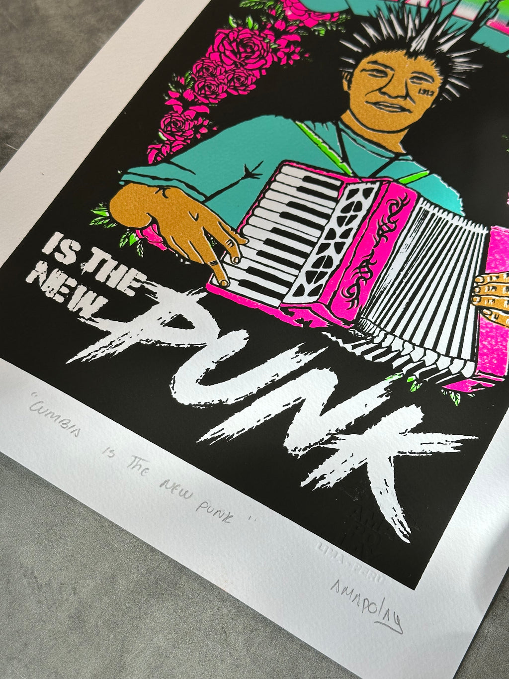 Cumbia is the New Punk ~ Serigraphy 10” by 14”