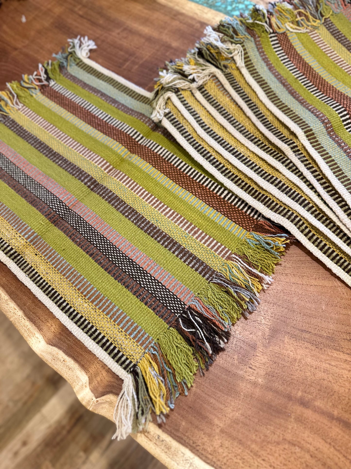 100% Sheep Wool Placemats - multicolored - Set of 6
