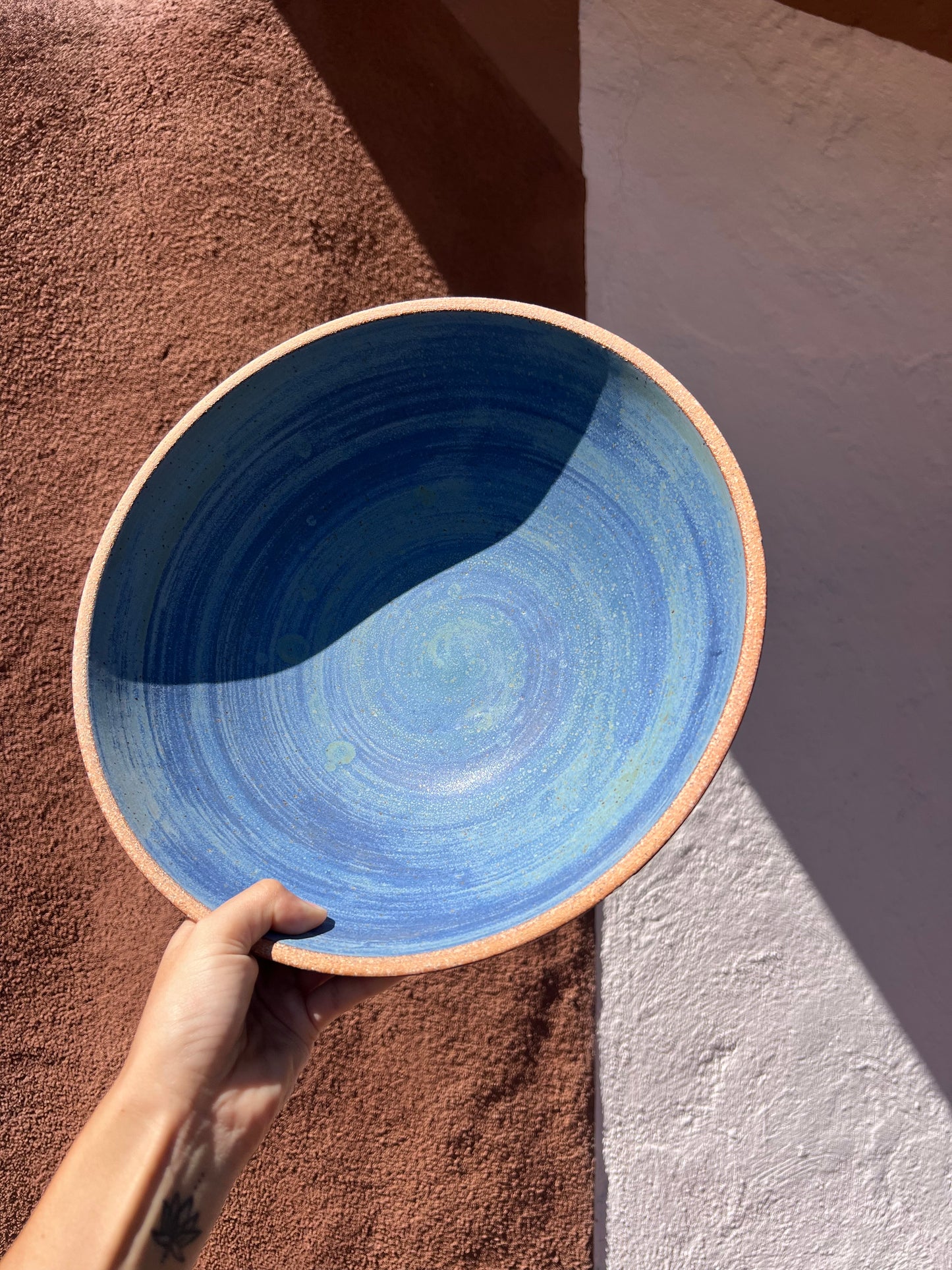 Denim Blue Serving Bowl - Stoneware - 12” round
