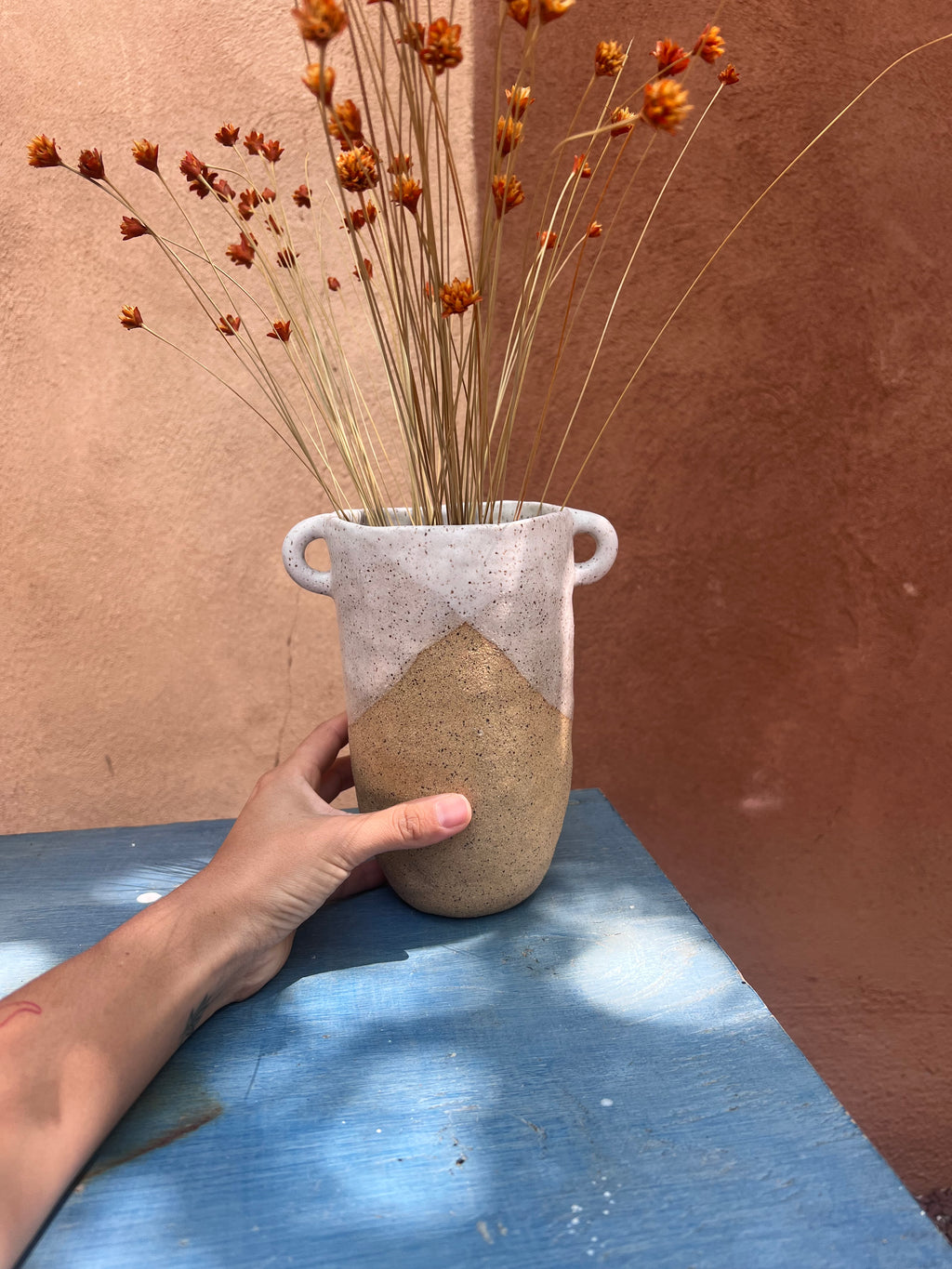 Off White Speckled - Vase