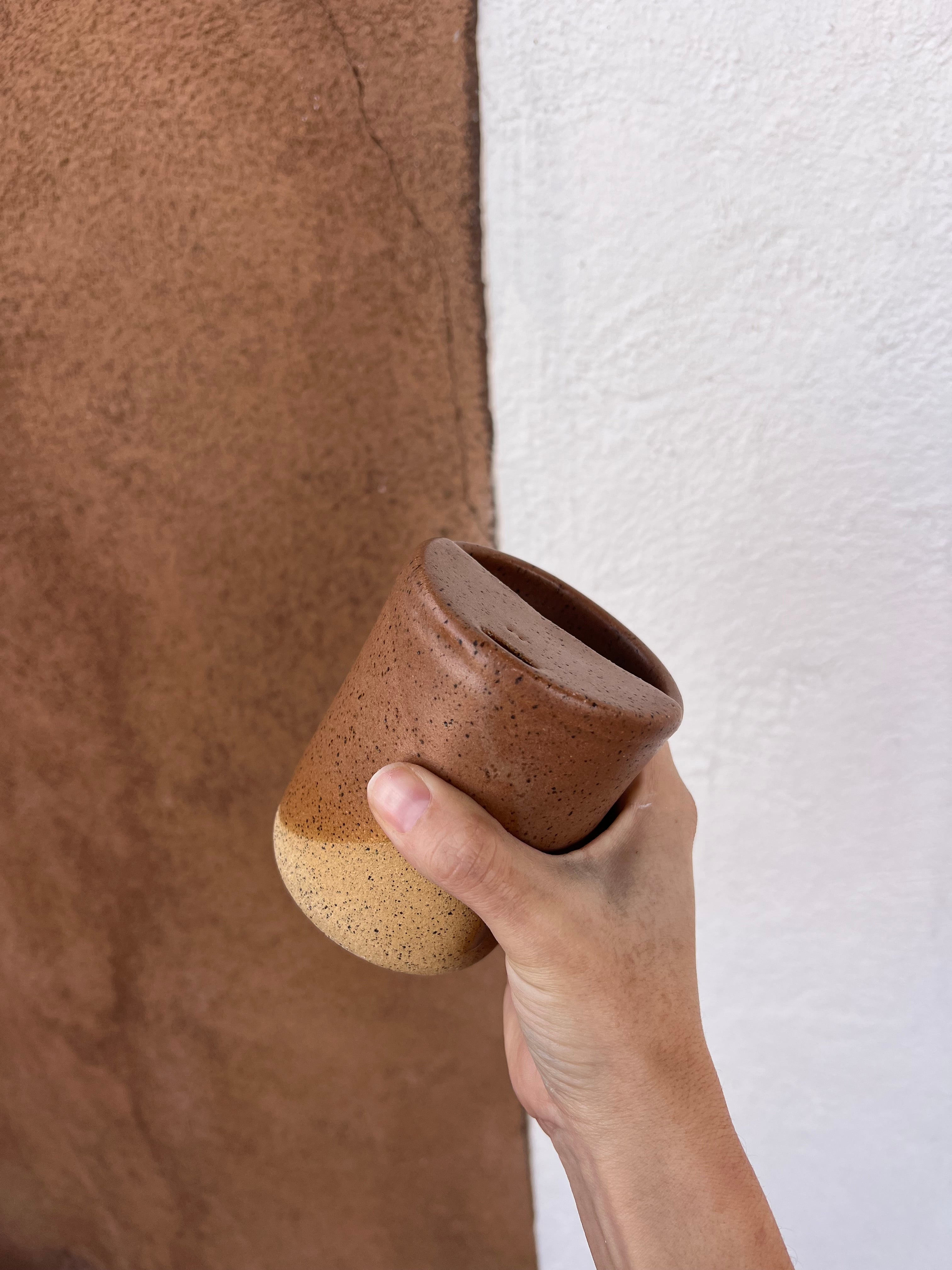 Caramel Speckled - Travel Tumbler ~ Thumb Print