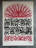 Fiesta Popular ~ Linocut Print - 19.5”x14.5”