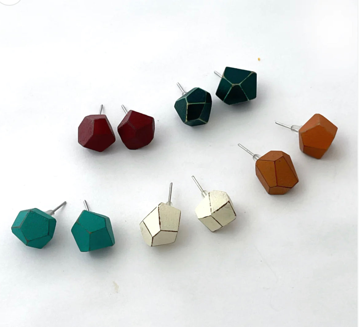 Wood Crystal Studs