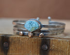 Blue Moon Turquoise Stacked Cuff Bracelet