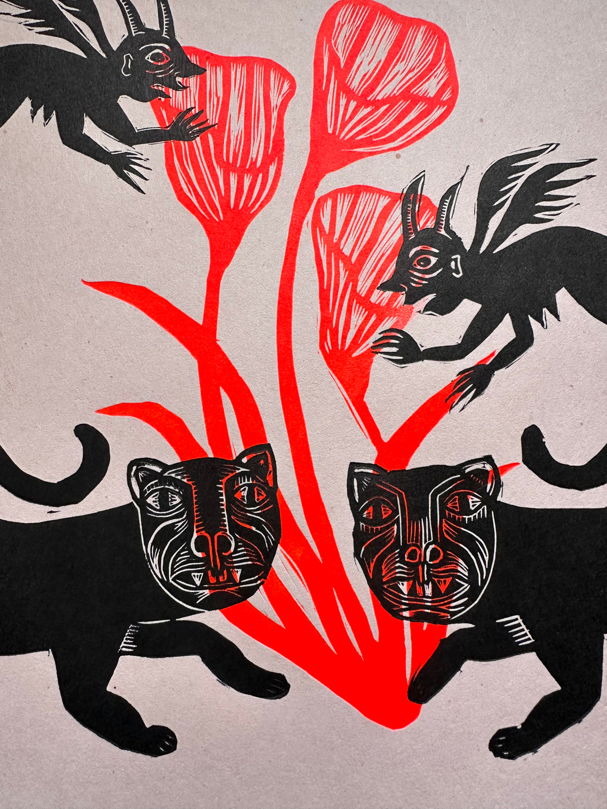Sin Titulo - Papel Ceiba - Lino Print 12" x 15”