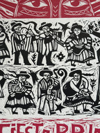 Fiesta Popular ~ Linocut Print - 19.5”x14.5”