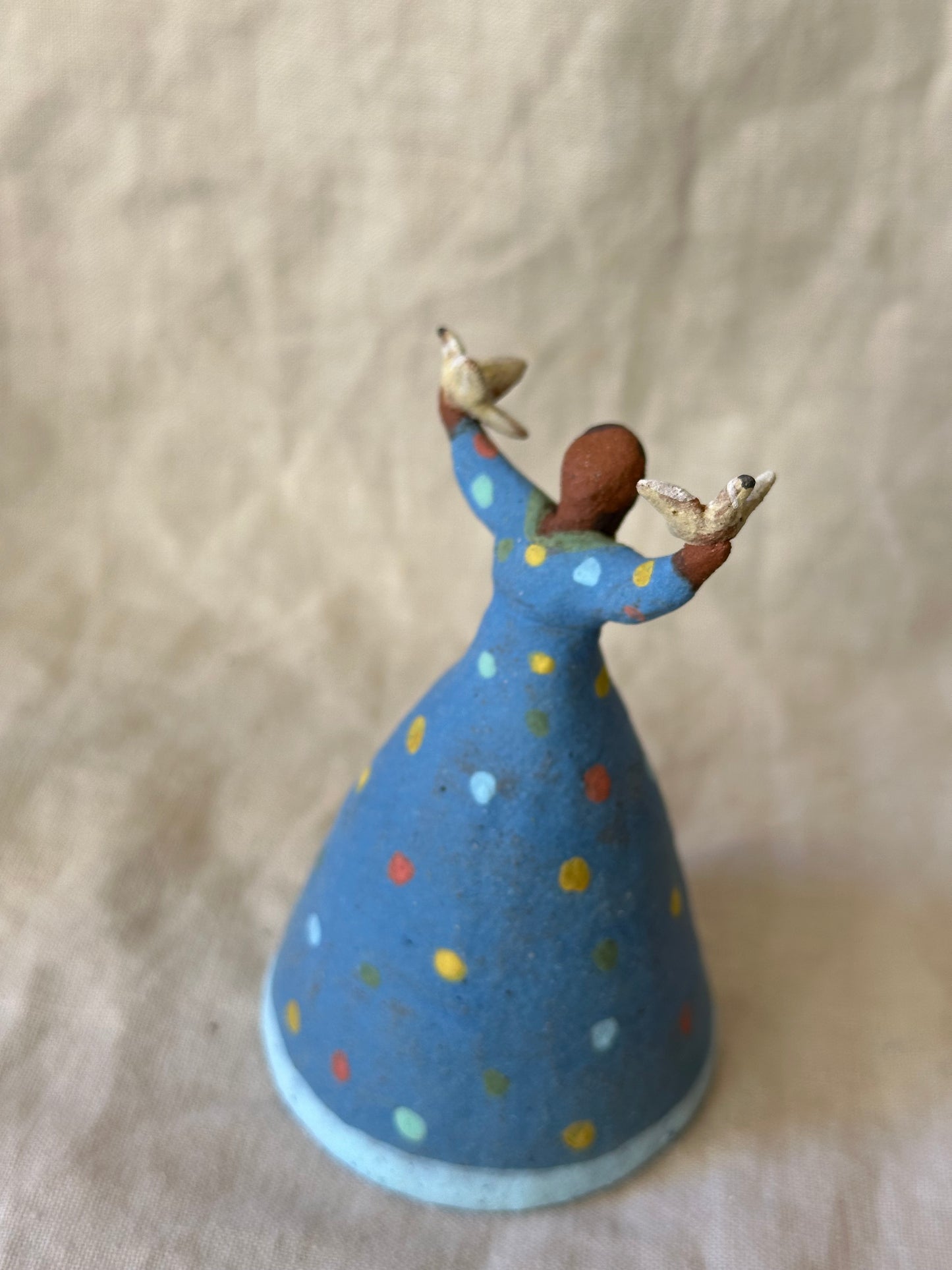 Dancer bell - Blue dress with birds