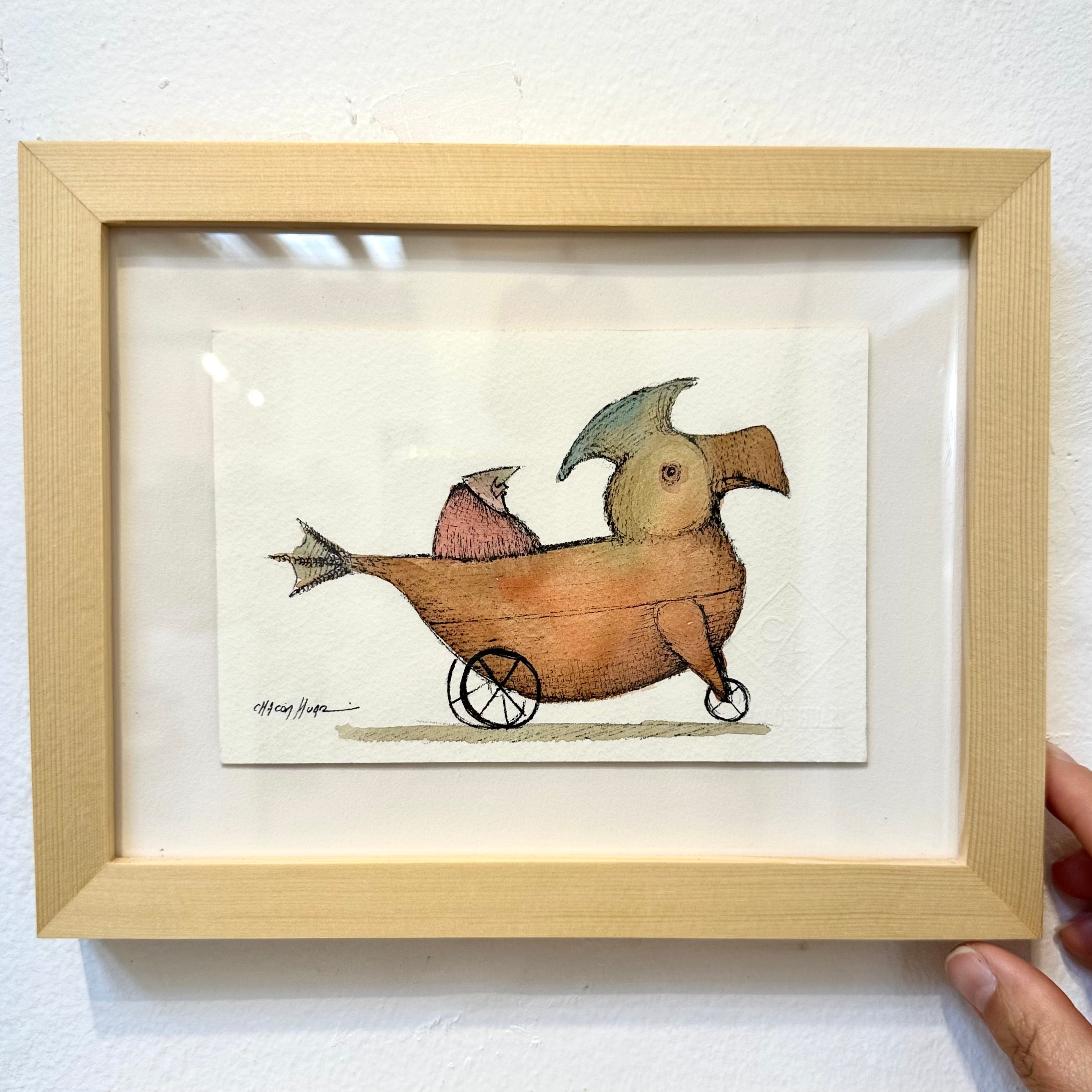Small Migrantes - Original illustrations - 6 x 8 framed