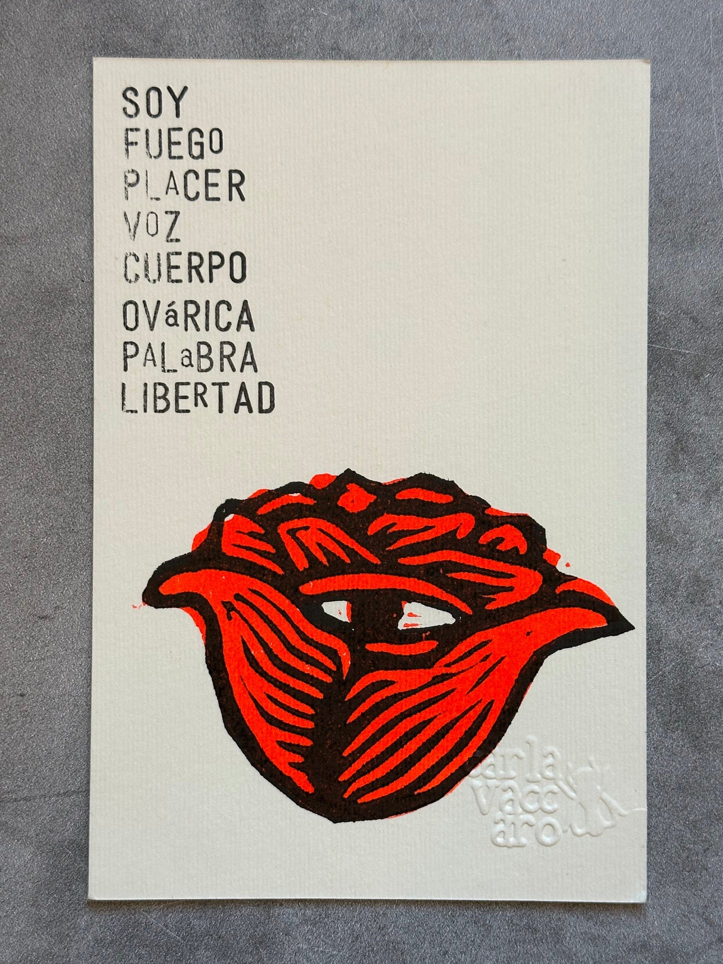Soy Libertad - Lino Print 6” x 4”