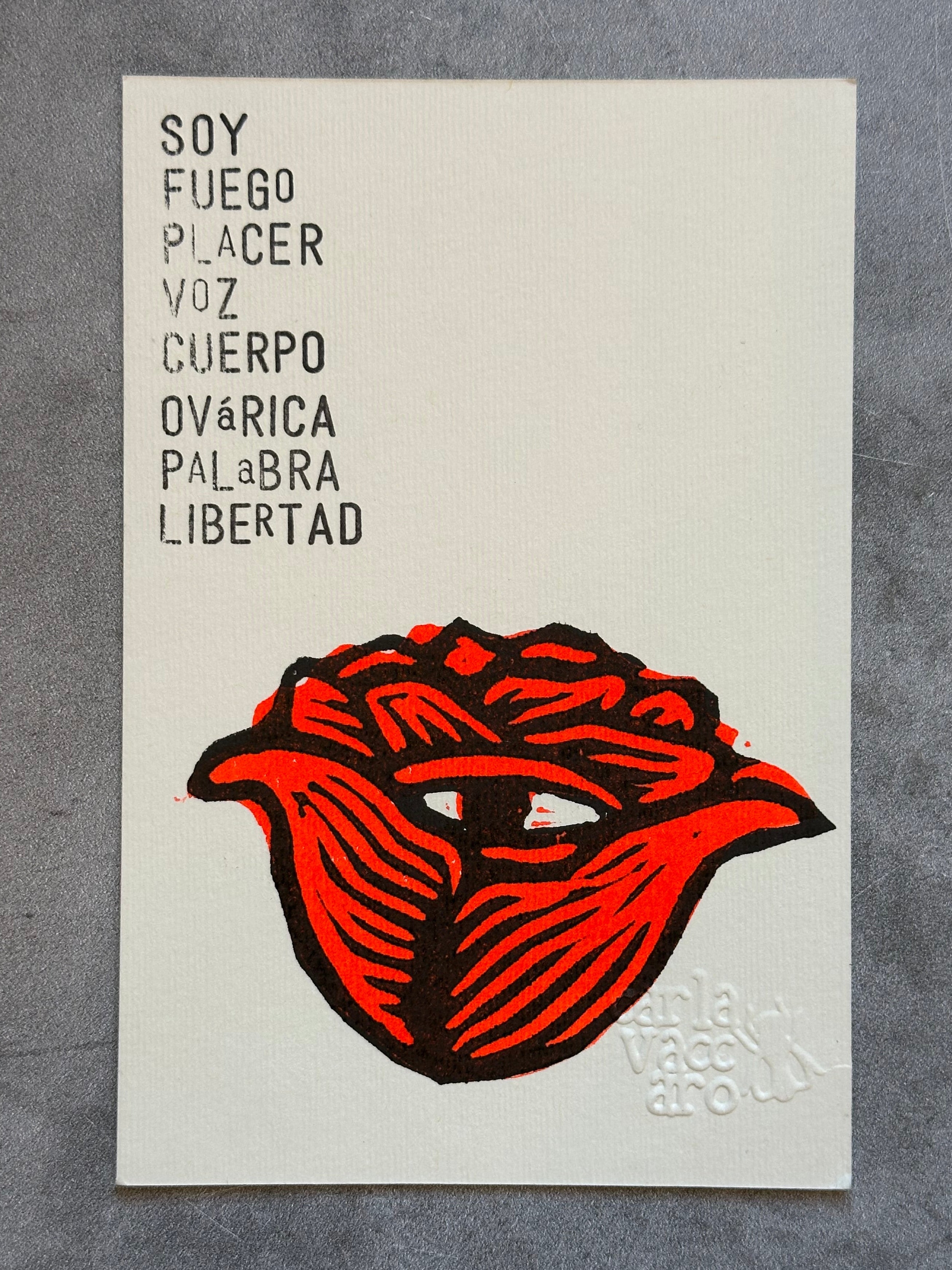 Soy Libertad - Lino Print 6” x 4”
