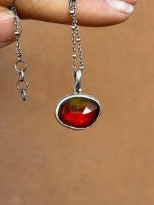 Hessonite Garnet & Sterling Silver ~ Necklace