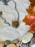 Peanut Obsidian and Sterling Silver Necklace