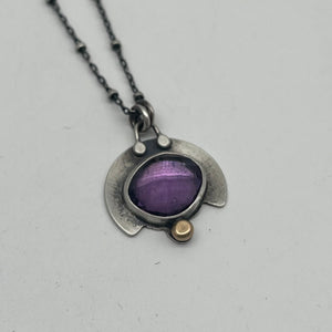 Amethyst & Sterling Silver Sunset Necklace