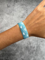 Beaded Bracelet Clouds - Blue and White