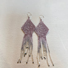 Load image into Gallery viewer, Beaded Fringe Earrings Lavender
