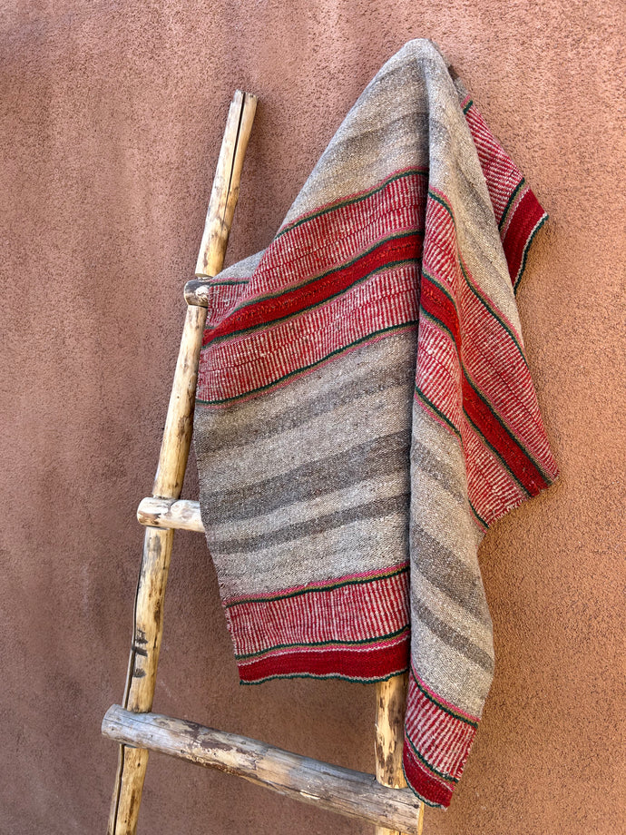 Antique Aguayo Blanket - earth tone ~ Andean textiles