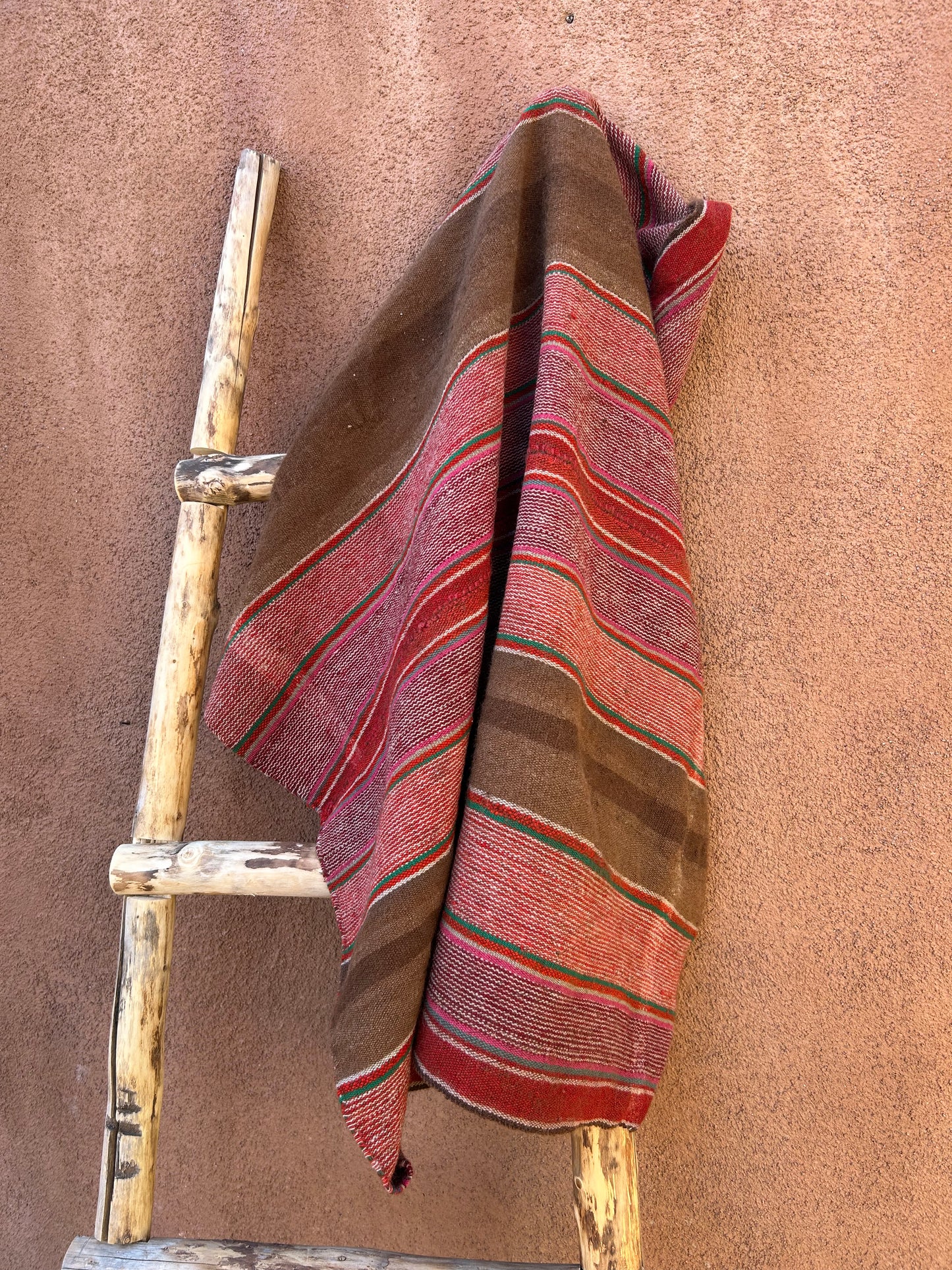 Antique Aguayo Blanket - earth tone ~ Andean textiles