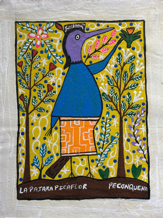 La Pajara Picaflor ~ acrylic on canvas - 9.5” x 12”