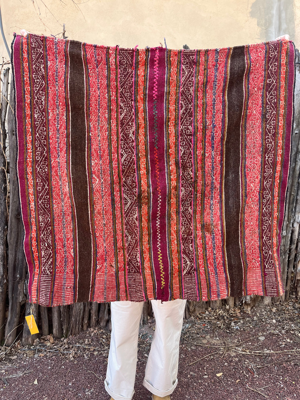 Antique Aguayo Blanket  ~ Andean textiles