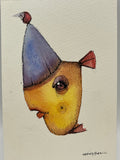 Small Migrantes - Original illustrations - 6 x 8 framed