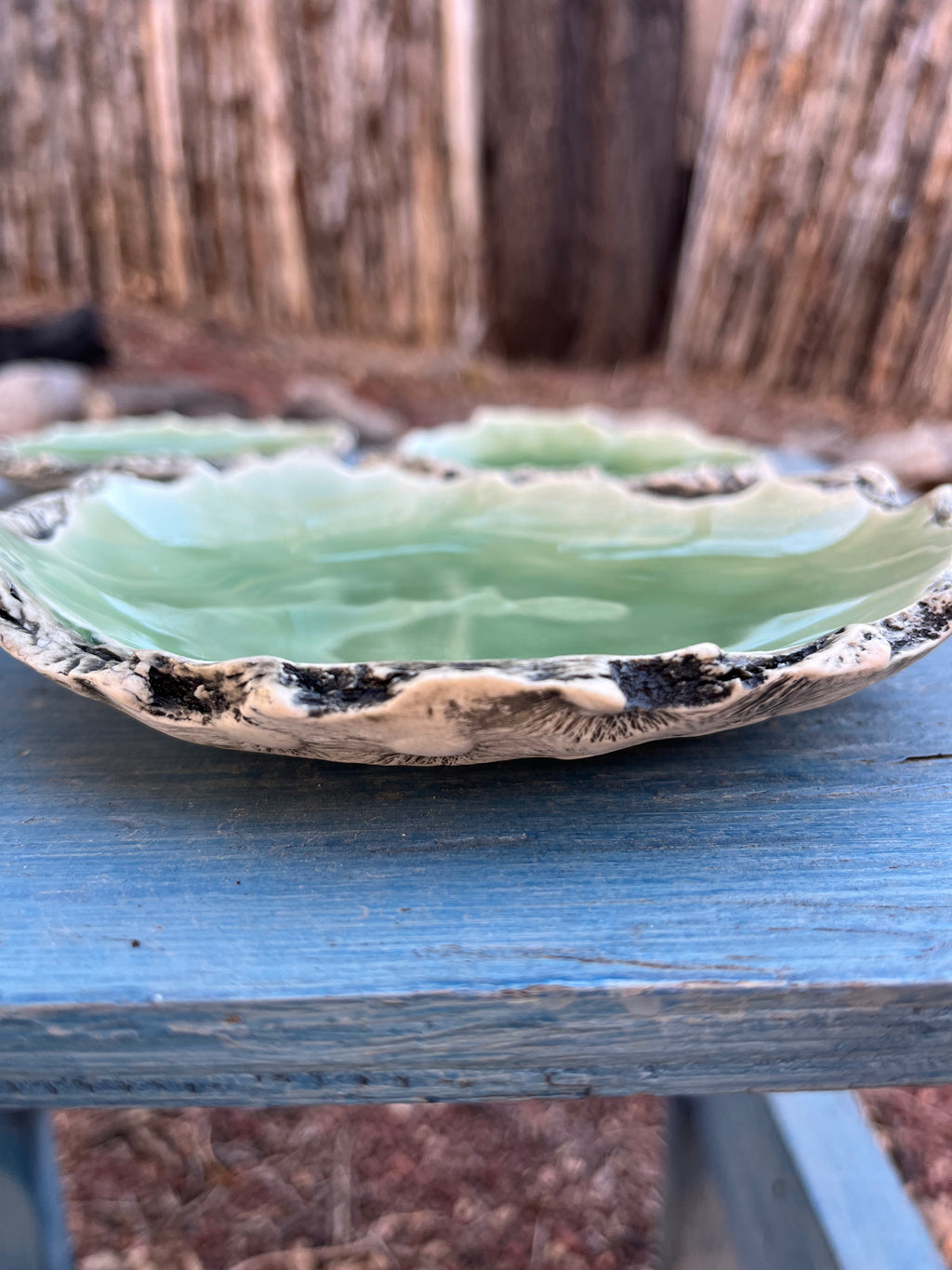 Torn Edge Dish - Green - 3 sizes