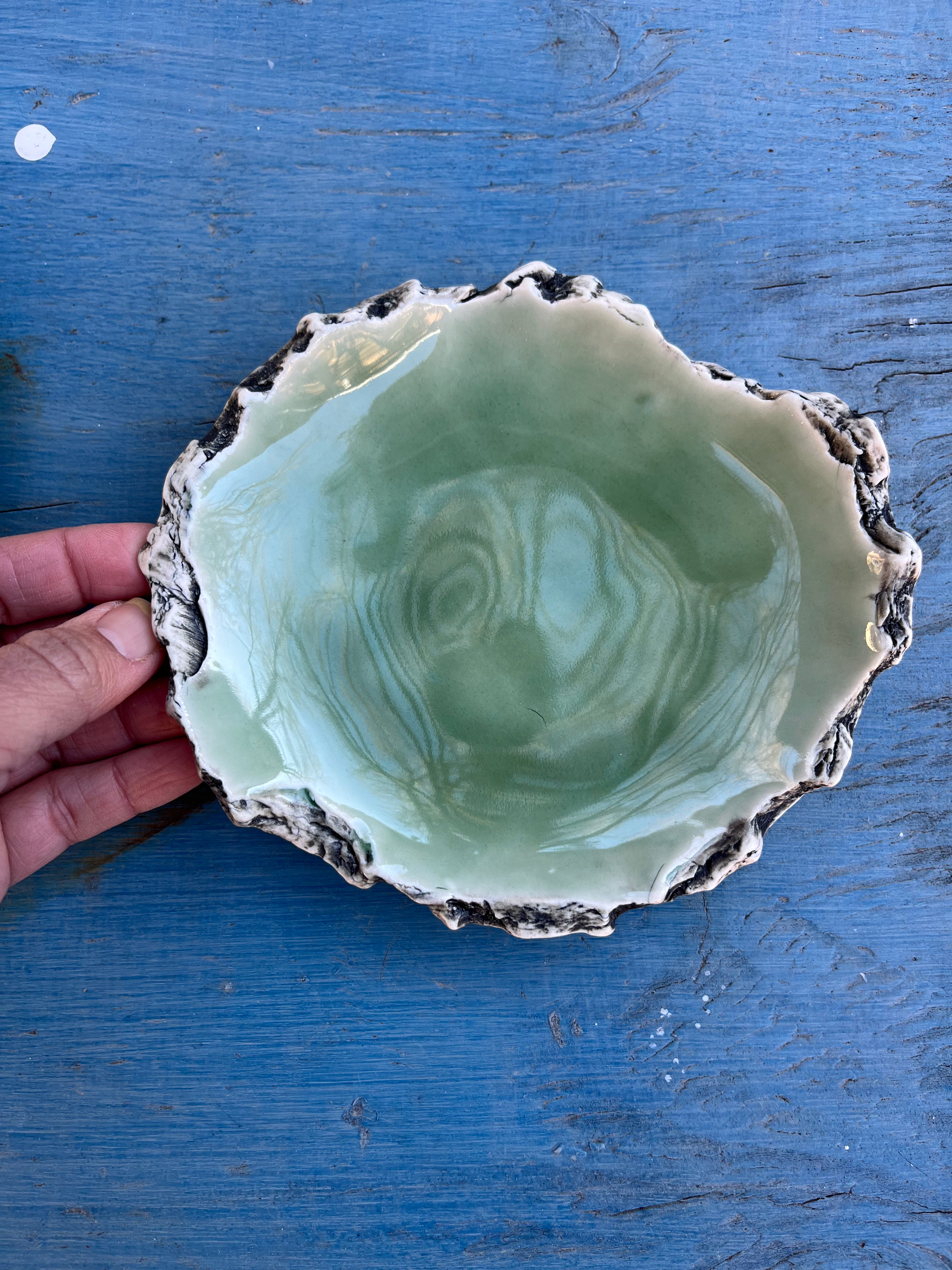 Torn Edge Dish - Green - 3 sizes