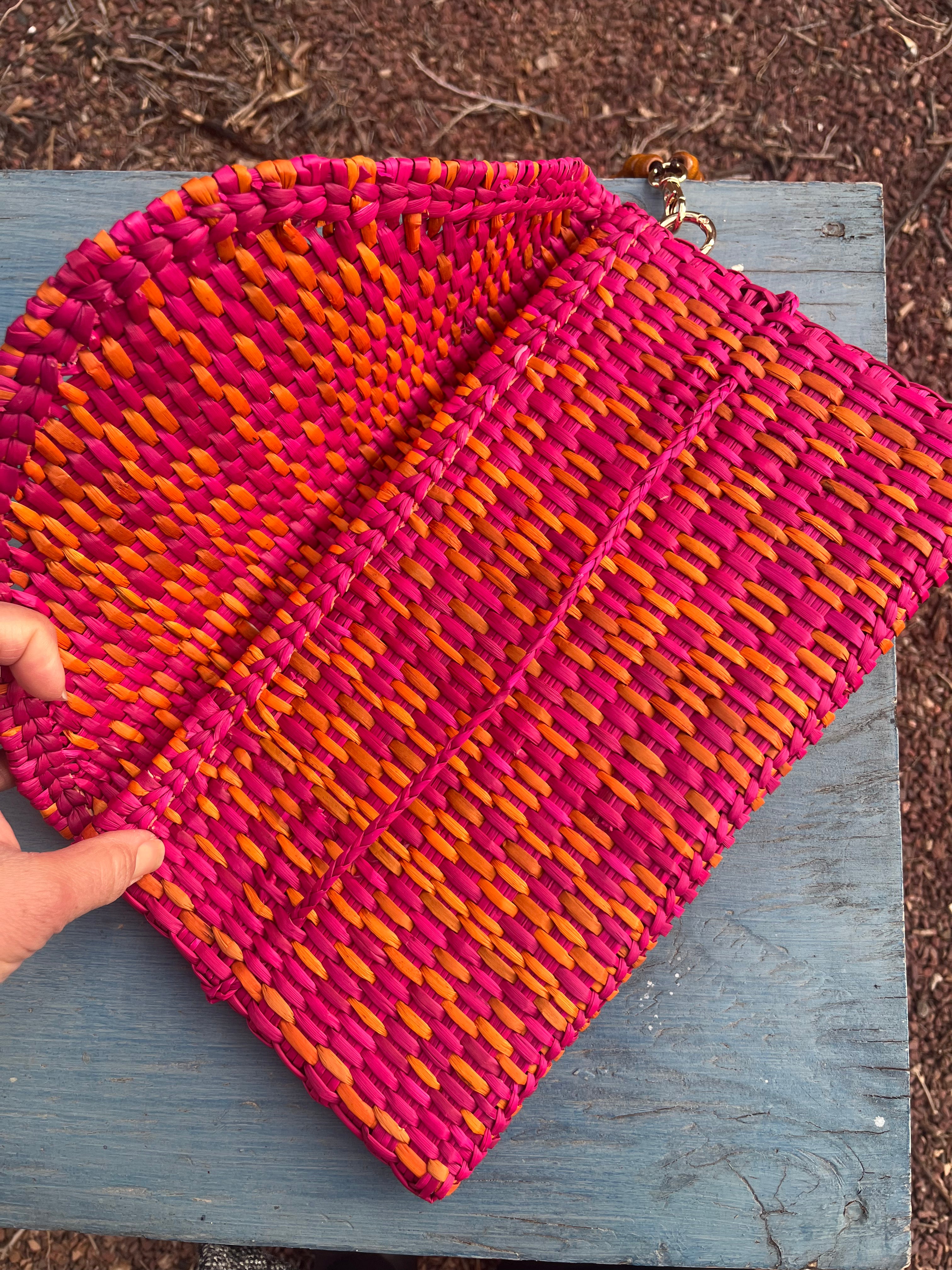 Letter Clutch with beaded wristlet