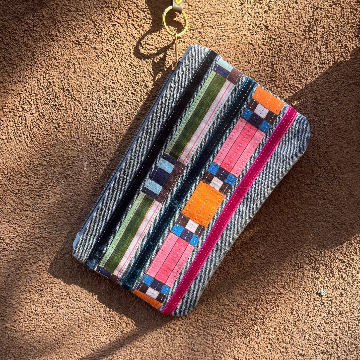 Fabric wristlet - multicolor