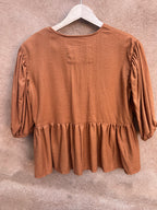 Front Tie Top Cotton - terracotta
