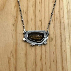 Smoky Quartz Necklace - Sterling Silver