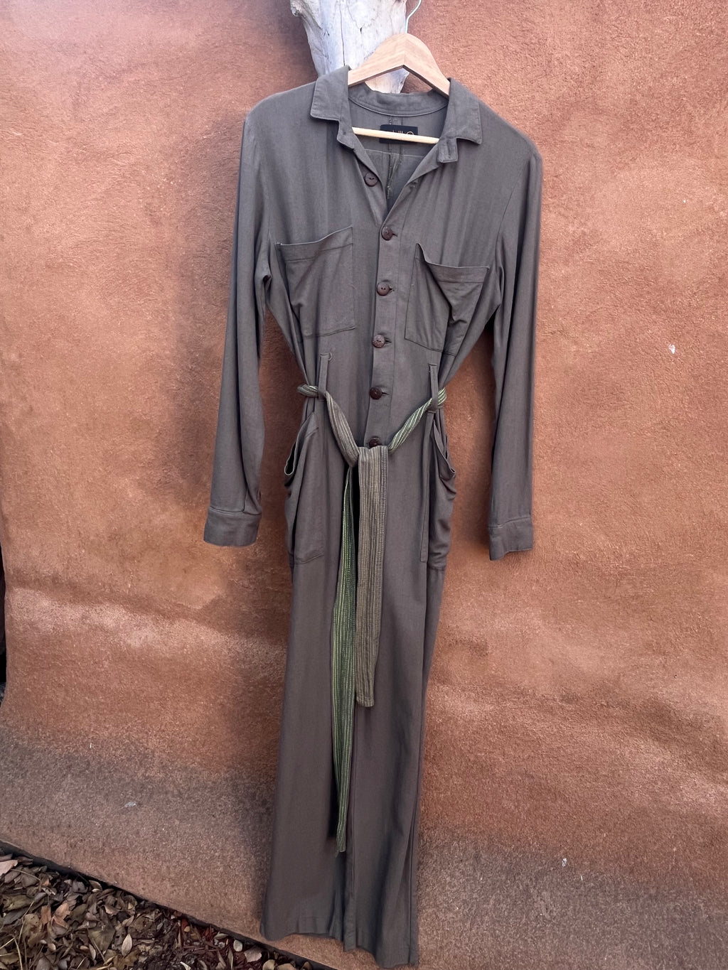 Green Jumpsuit - Linen