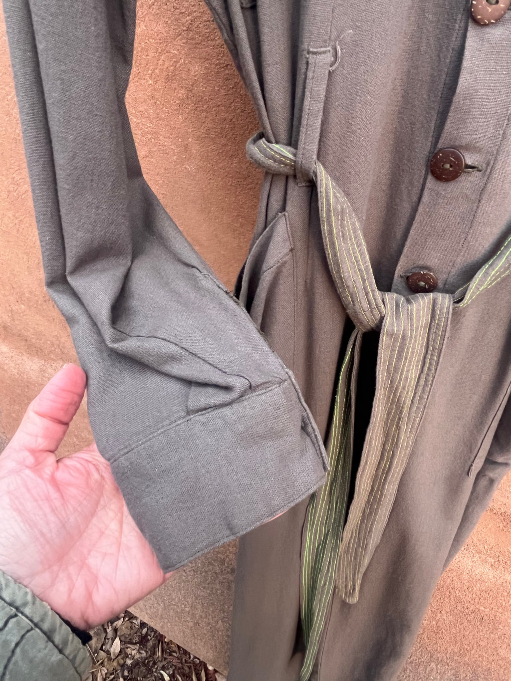Green Jumpsuit - Linen