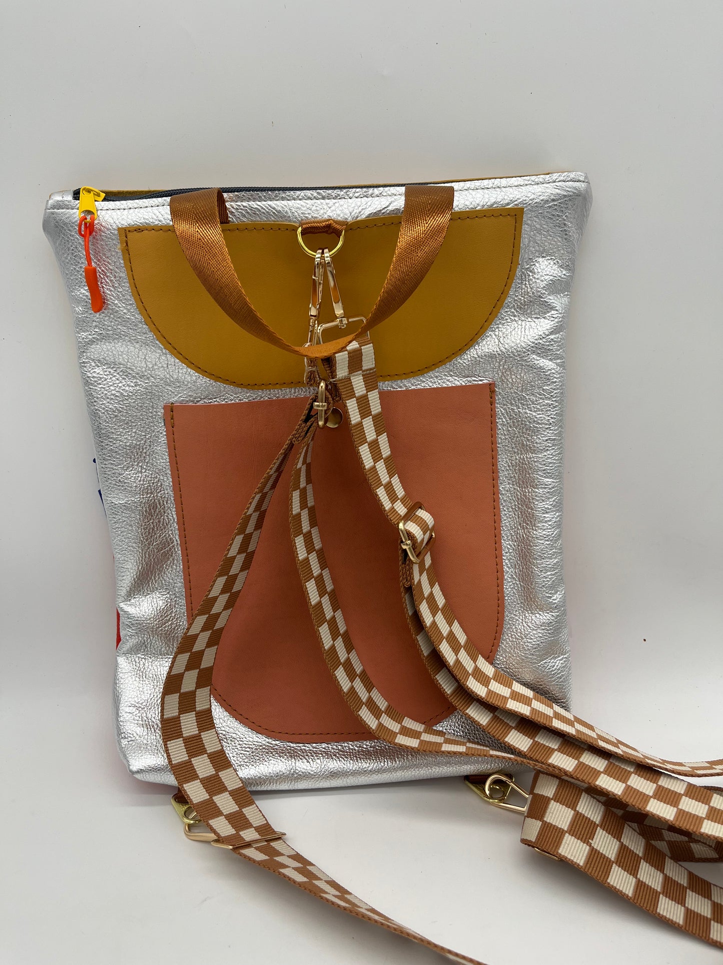 Leather Backpack - Multicolor