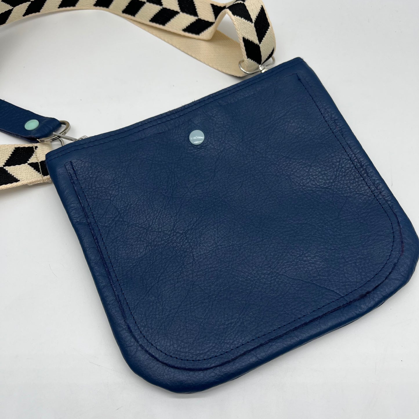 Small Leather Crossbody Bag ~ Blue