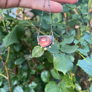 Cherry Quartz Amulet Necklace