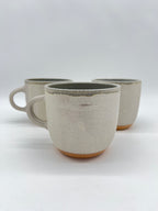 Mug - stone white matte + blue interior
