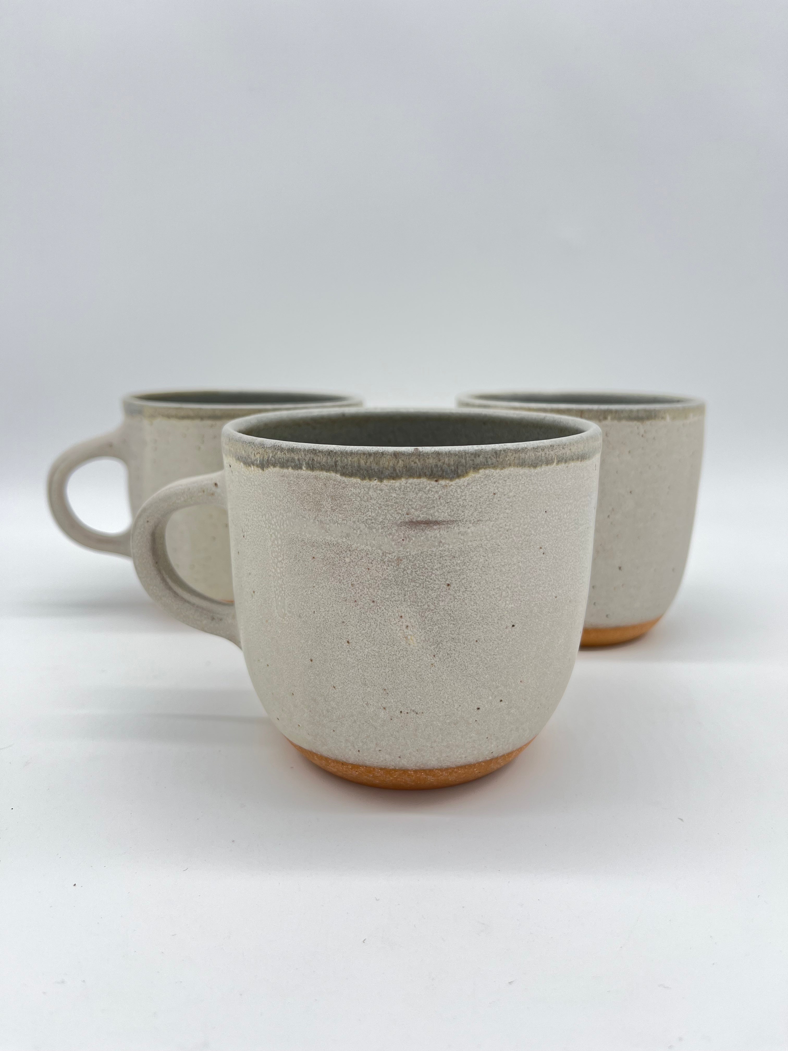 Mug - stone white matte + blue interior