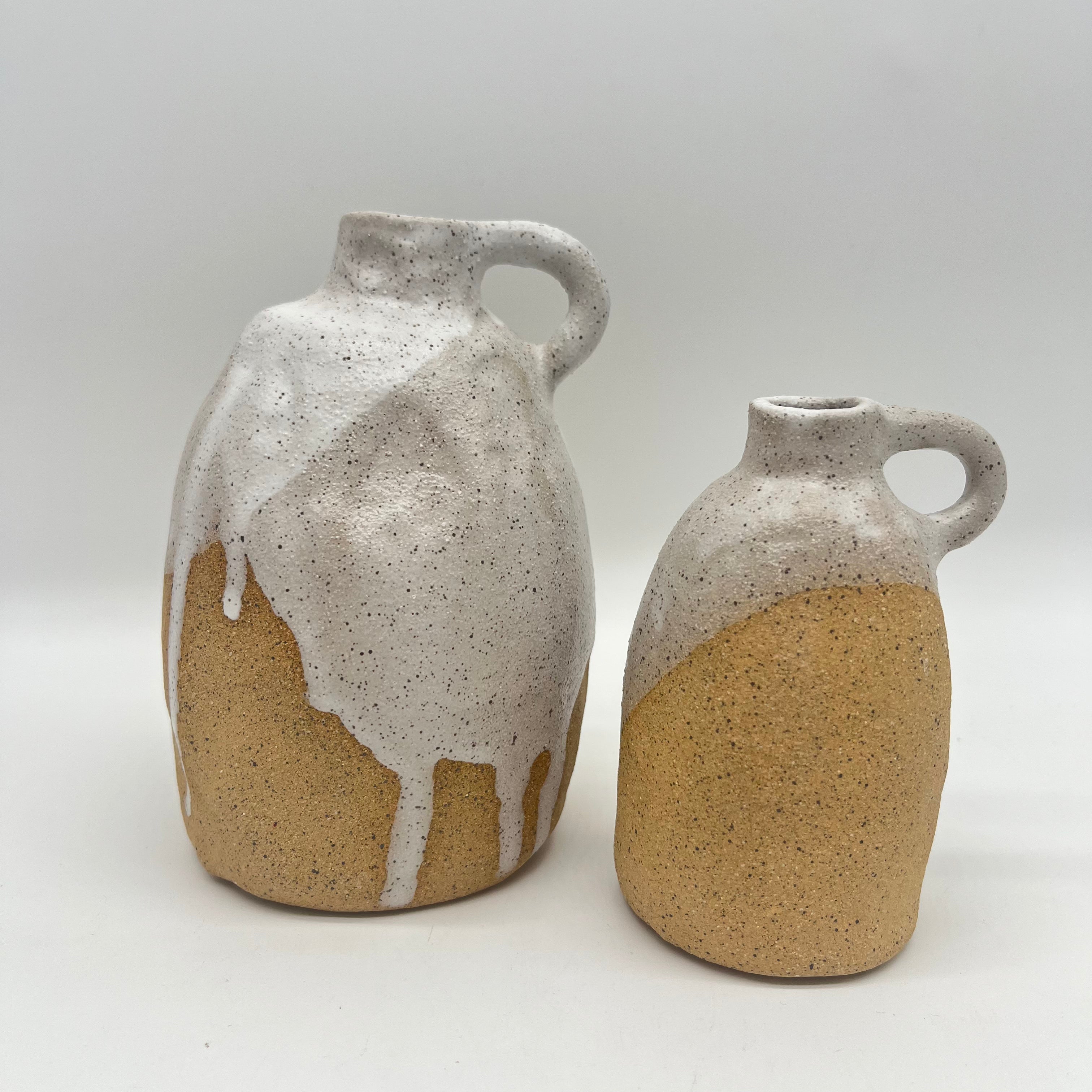 Off White Speckled - Bud Vases - Two sizes