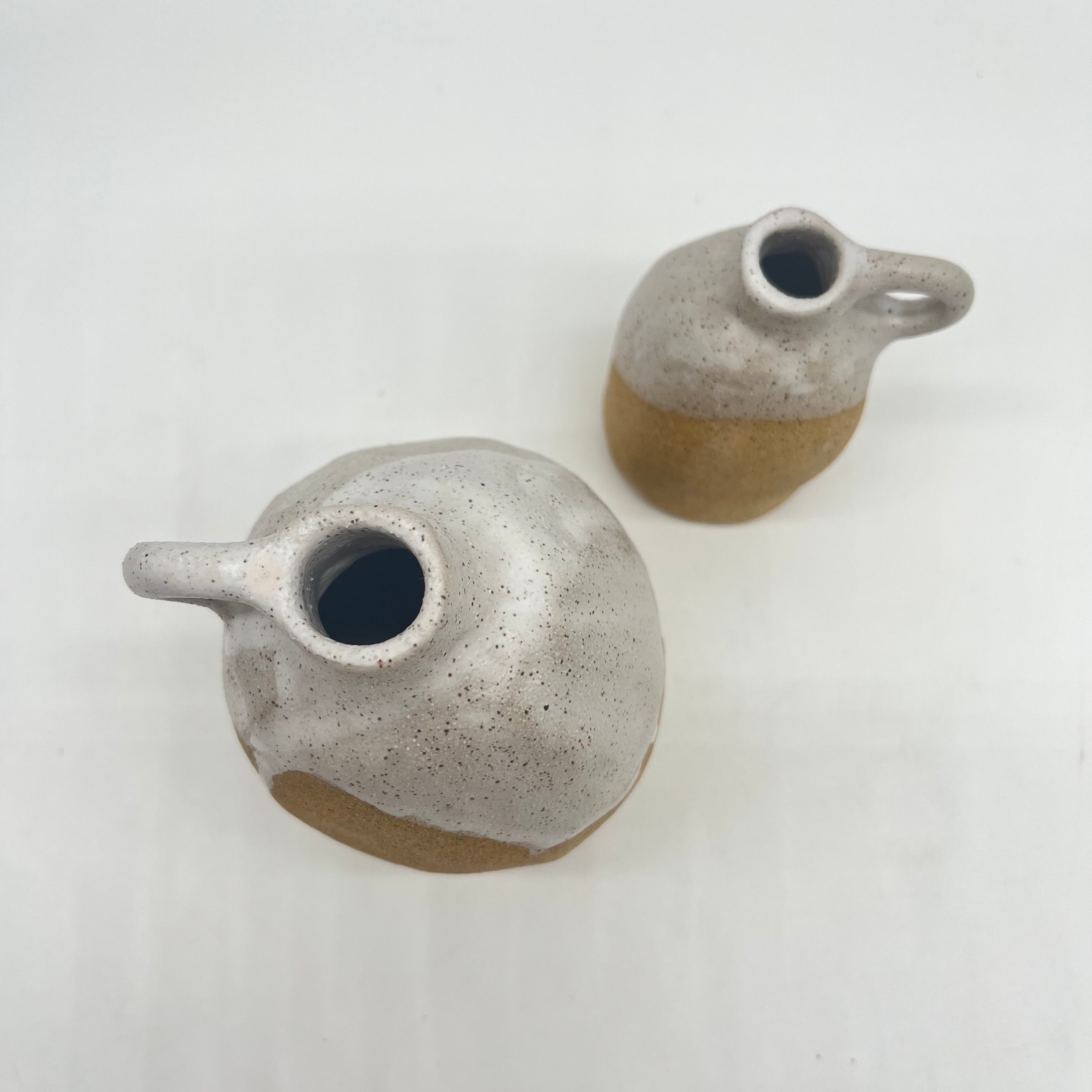 Off White Speckled - Bud Vases - Two sizes