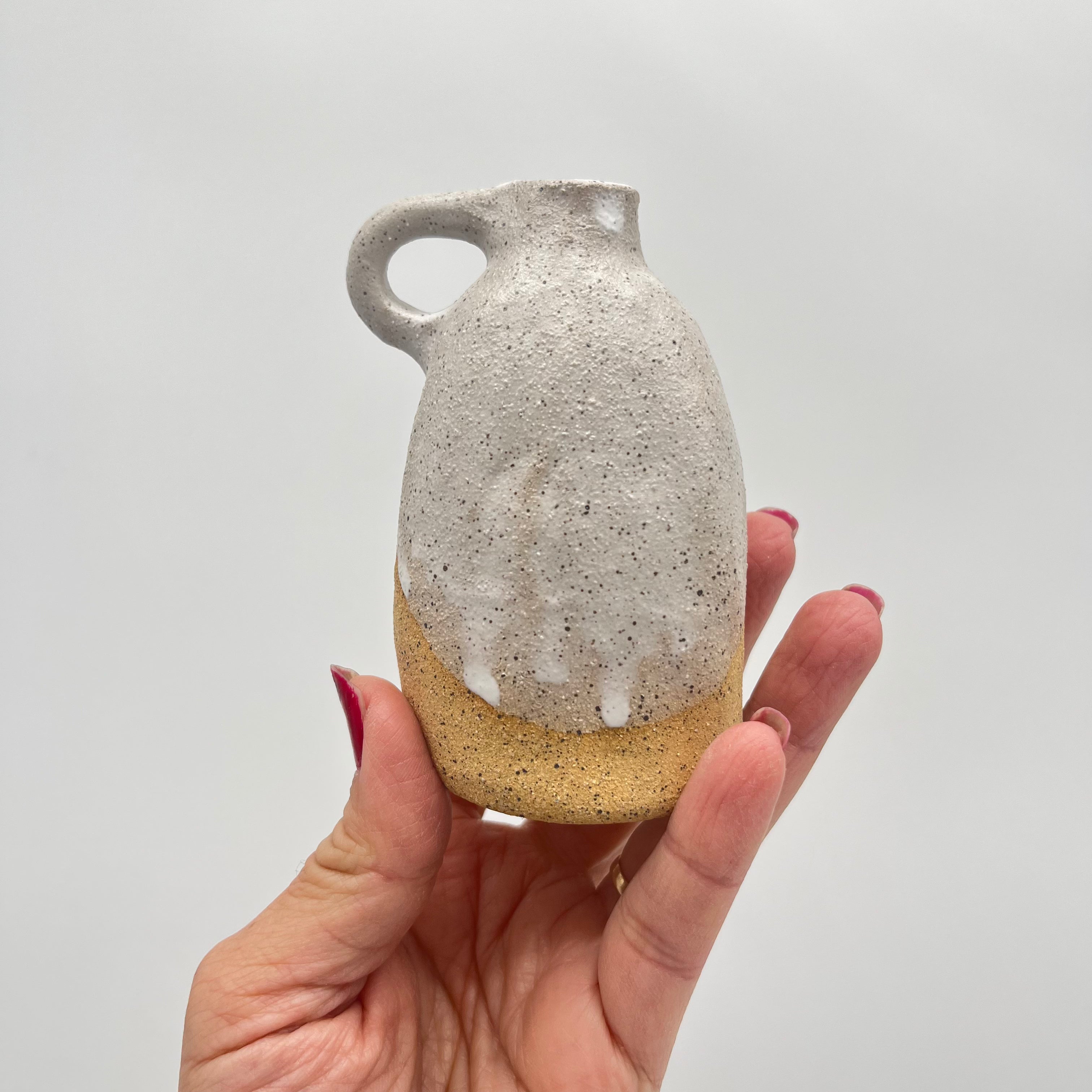 Off White Speckled - Bud Vases - Two sizes