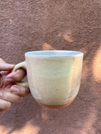 Mug ~ straw matte + satin green interior