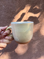 Mug ~ straw matte + satin green interior