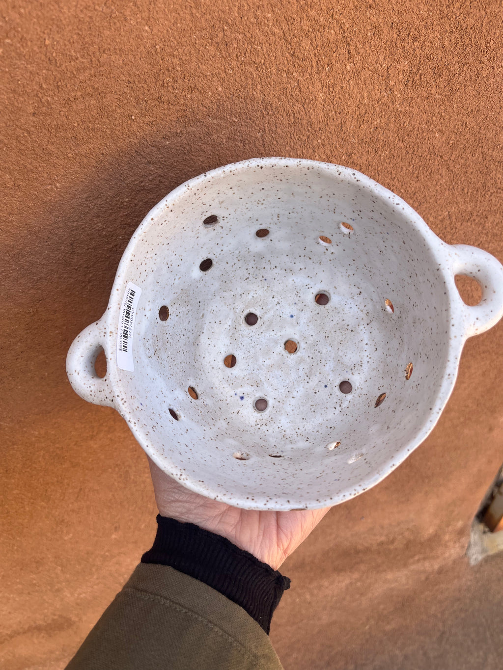 Off White Speckled - Colander strainer